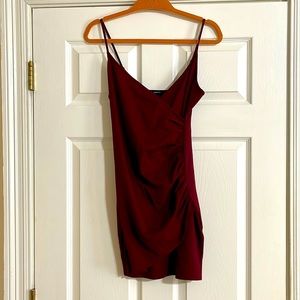🇺🇸Forever 21 Maroon Spaghetti Strap Mini Dress. Size L. NWT